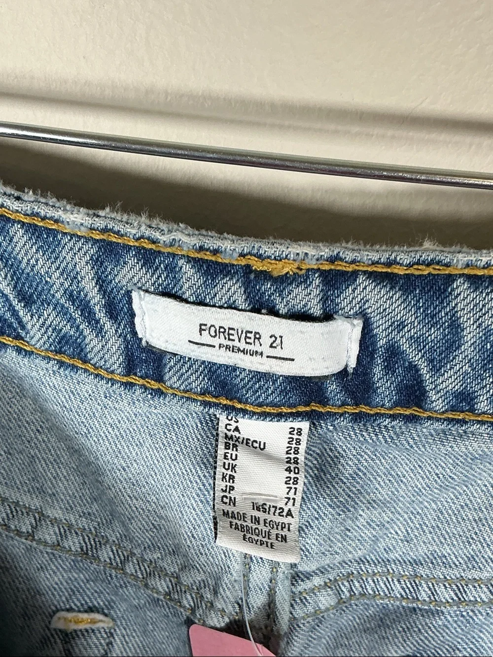 Forever 21 Light Blue Distressed Denim Cutoff Shorts
